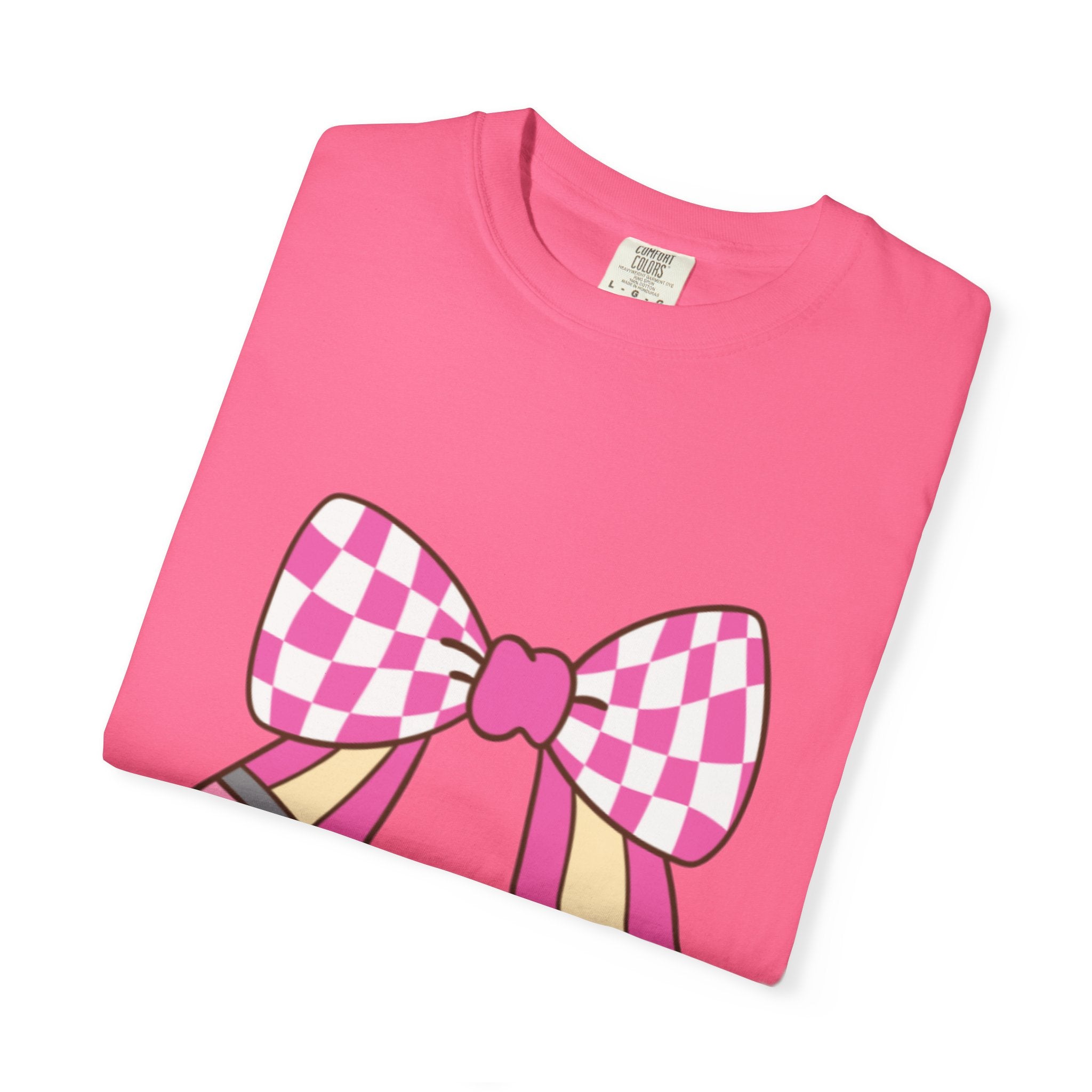Cute Bow Graphic Unisex T-Shirt, Trendy Casual Tee for teachers, back to school, Unique Style