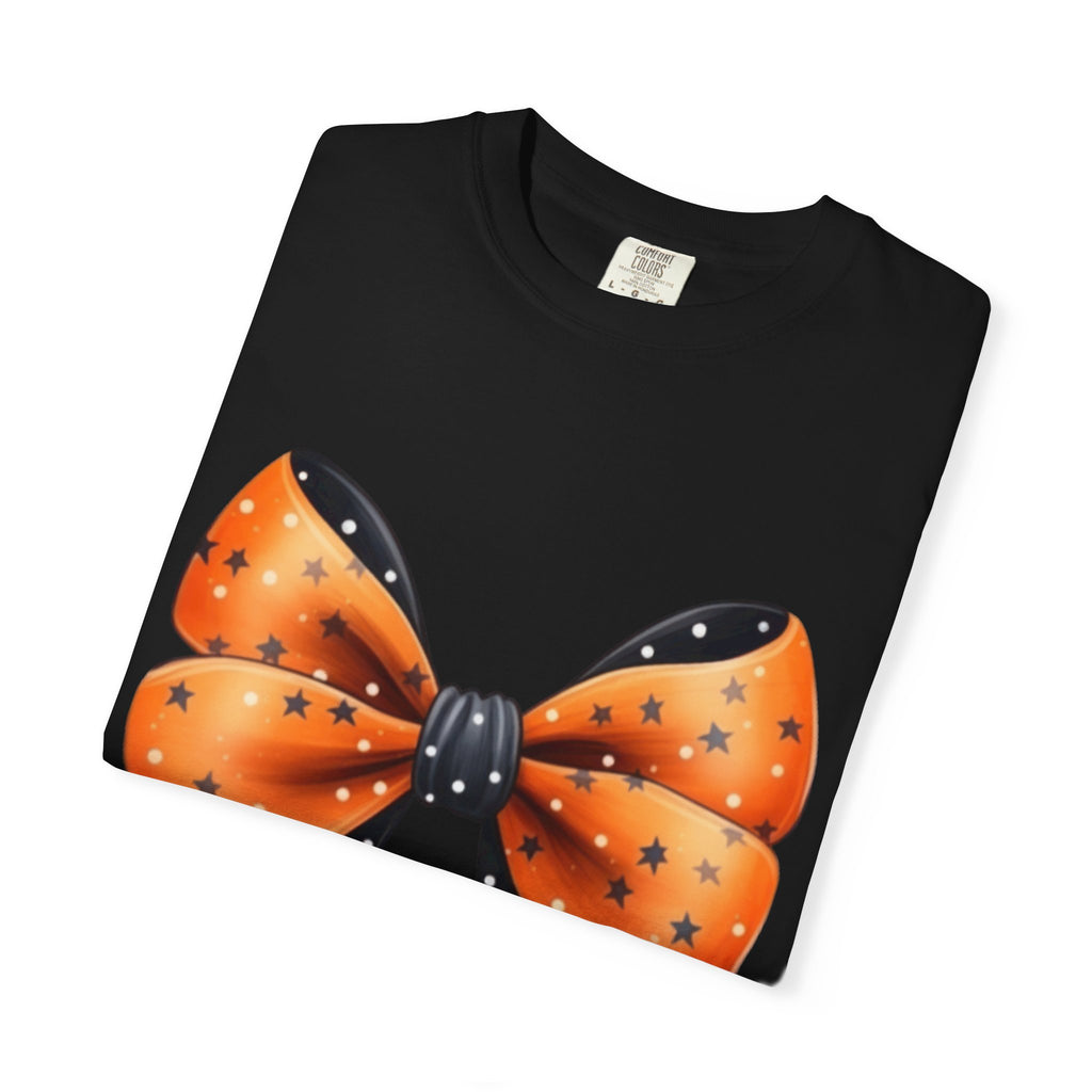 Halloween Bow Unisex T-Shirt, Spooky Season Tee, Festive Apparel, Fall Celebration Shirt, Cute Halloween Gift