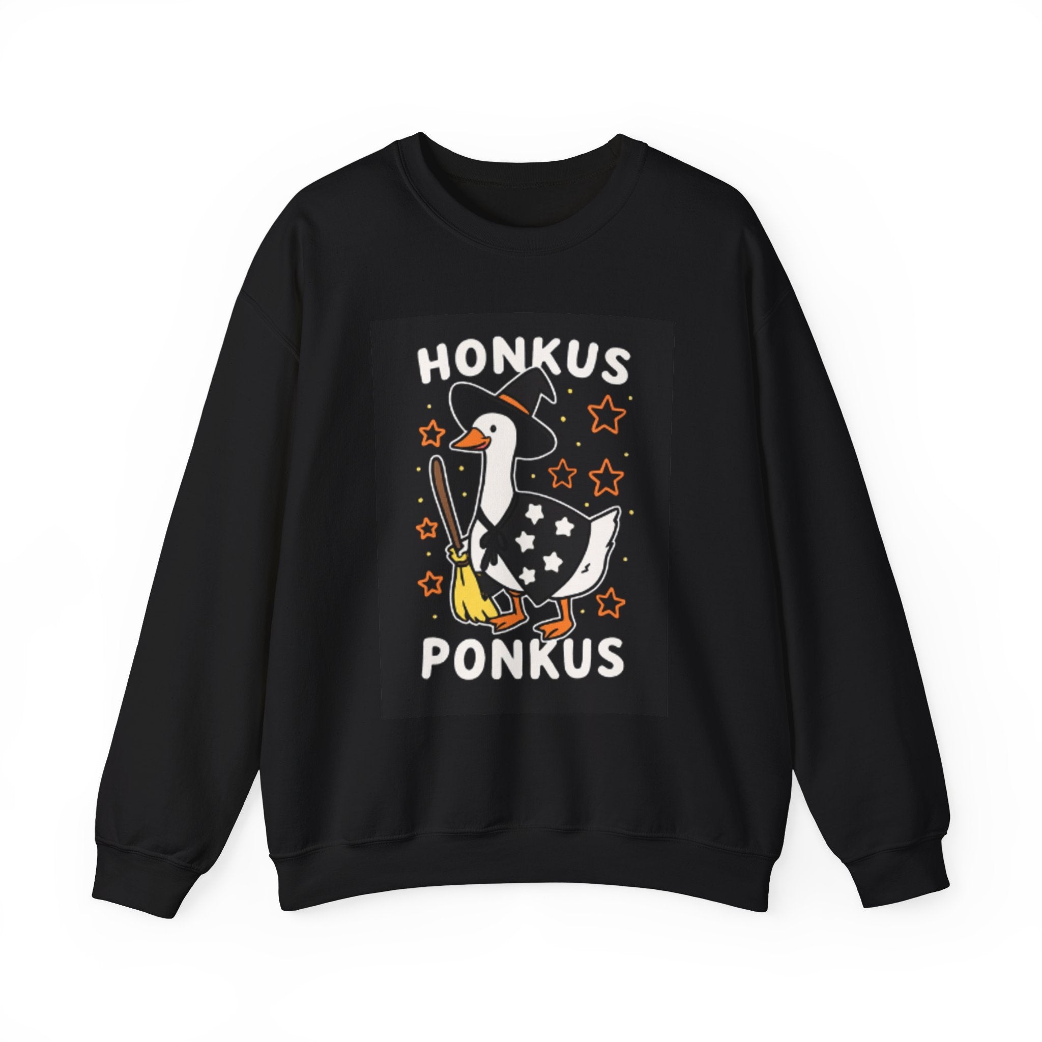 Whimsical Goose Sweatshirt - Honkus Ponkus, Funny Unisex Crewneck, Halloween Apparel, Gift for Animal Lovers, Cozy Fall Fashion