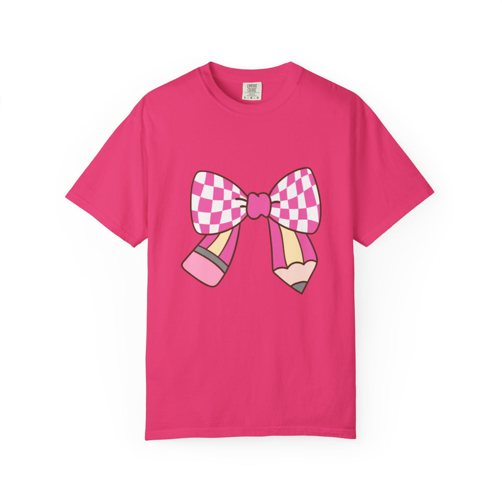 Cute Bow Graphic Unisex T-Shirt, Trendy Casual Tee for teachers, back to school, Unique Style