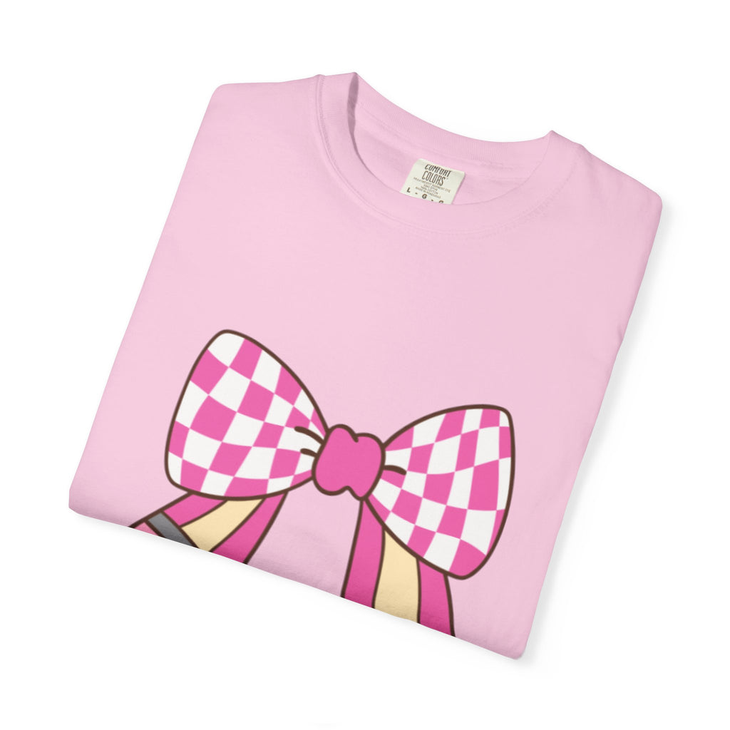 Cute Bow Graphic Unisex T-Shirt, Trendy Casual Tee for teachers, back to school, Unique Style