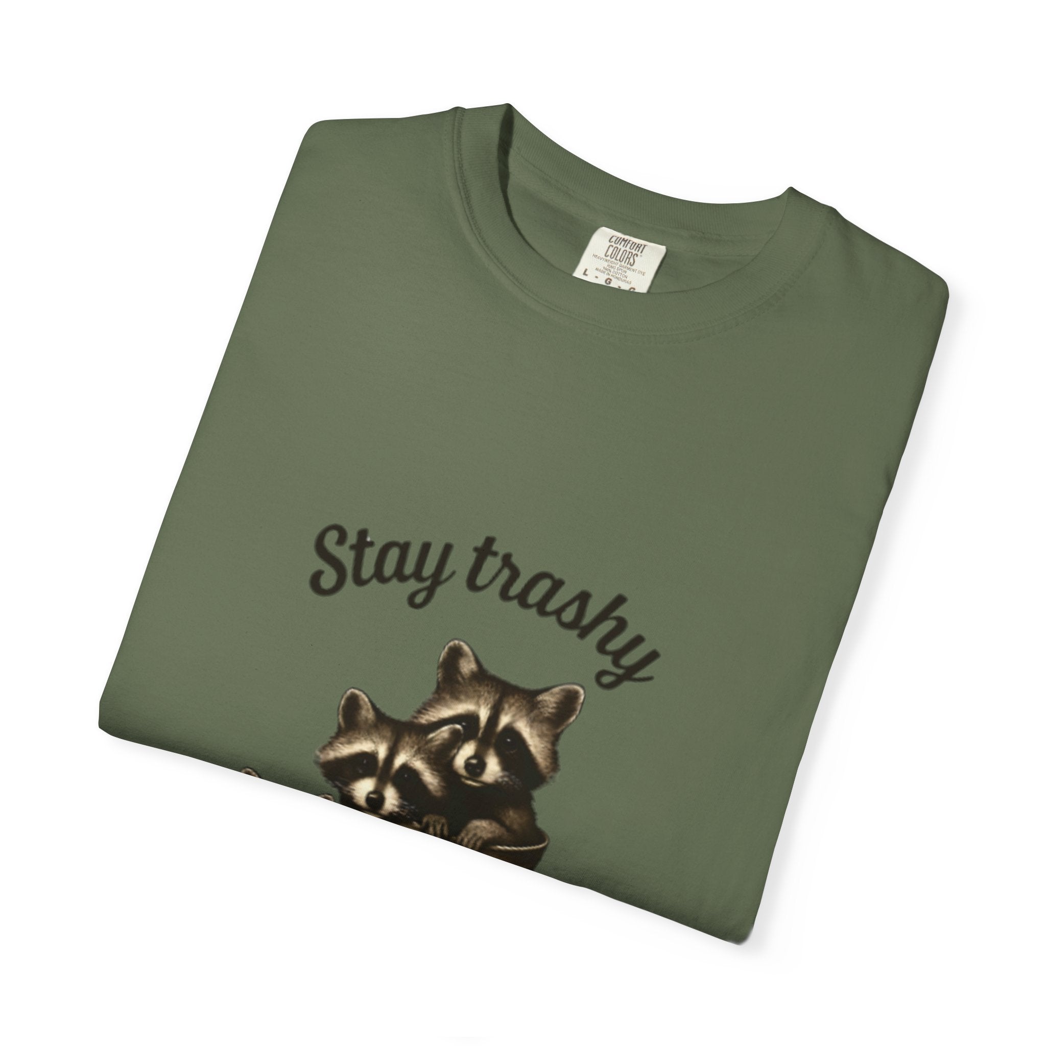 Stay Trashy Unisex T-Shirt, Funny Graphic Tee, Eco-Friendly Fashion, Gift for Raccoon Lovers, Casual Wear, Humor Shirt