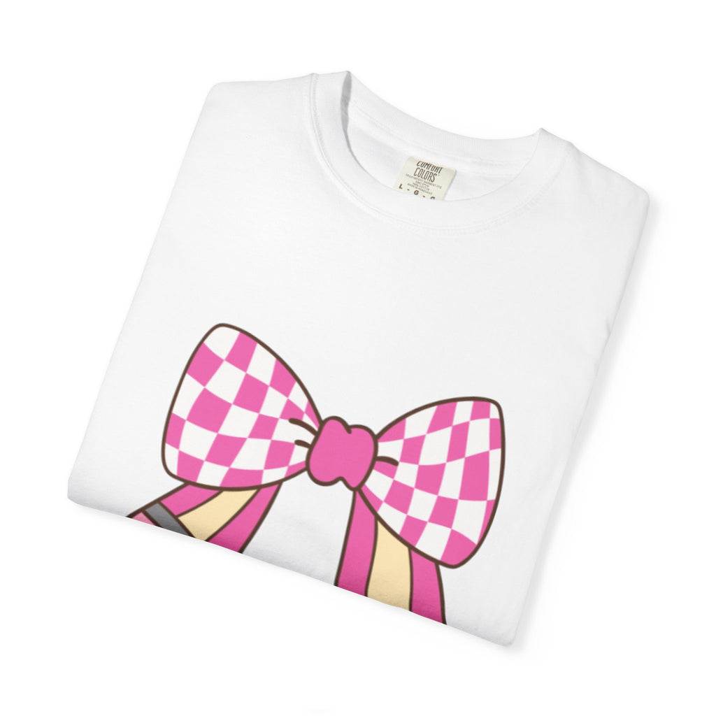 Cute Bow Graphic Unisex T-Shirt, Trendy Casual Tee for teachers, back to school, Unique Style