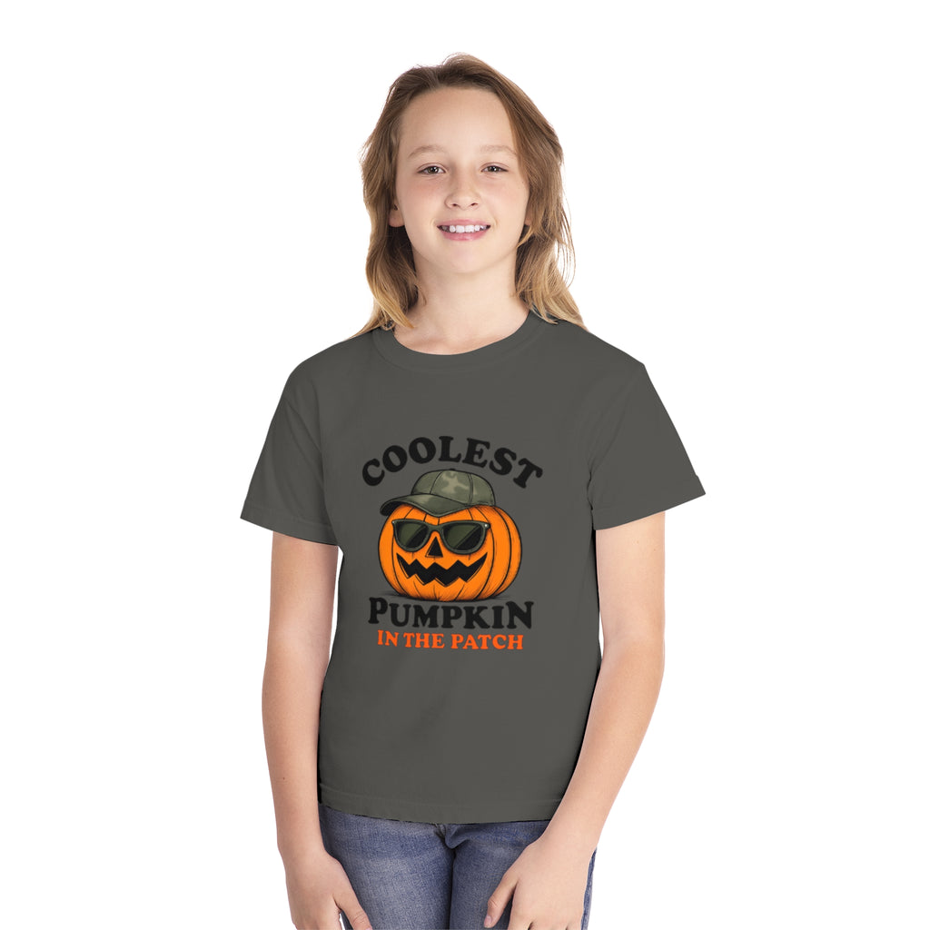 Coolest Pumpkin Youth Midweight Tee | Fun Halloween T-Shirt, Kids Costume, Fall Celebration Wear, Trick or Treat Shirt, Pumpkin Patch [...]