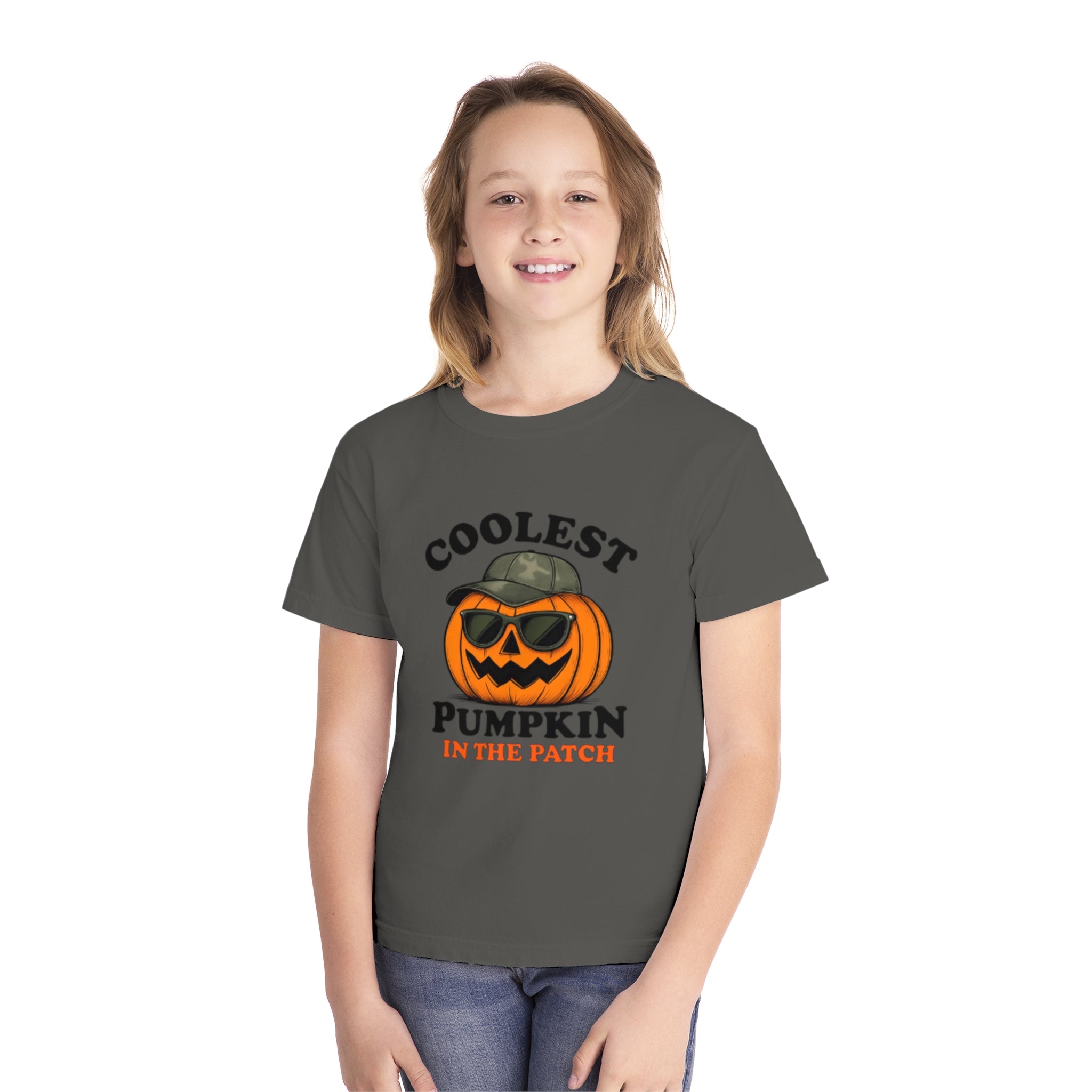 Coolest Pumpkin Youth Midweight Tee | Fun Halloween T-Shirt, Kids Costume, Fall Celebration Wear, Trick or Treat Shirt, Pumpkin Patch [...]