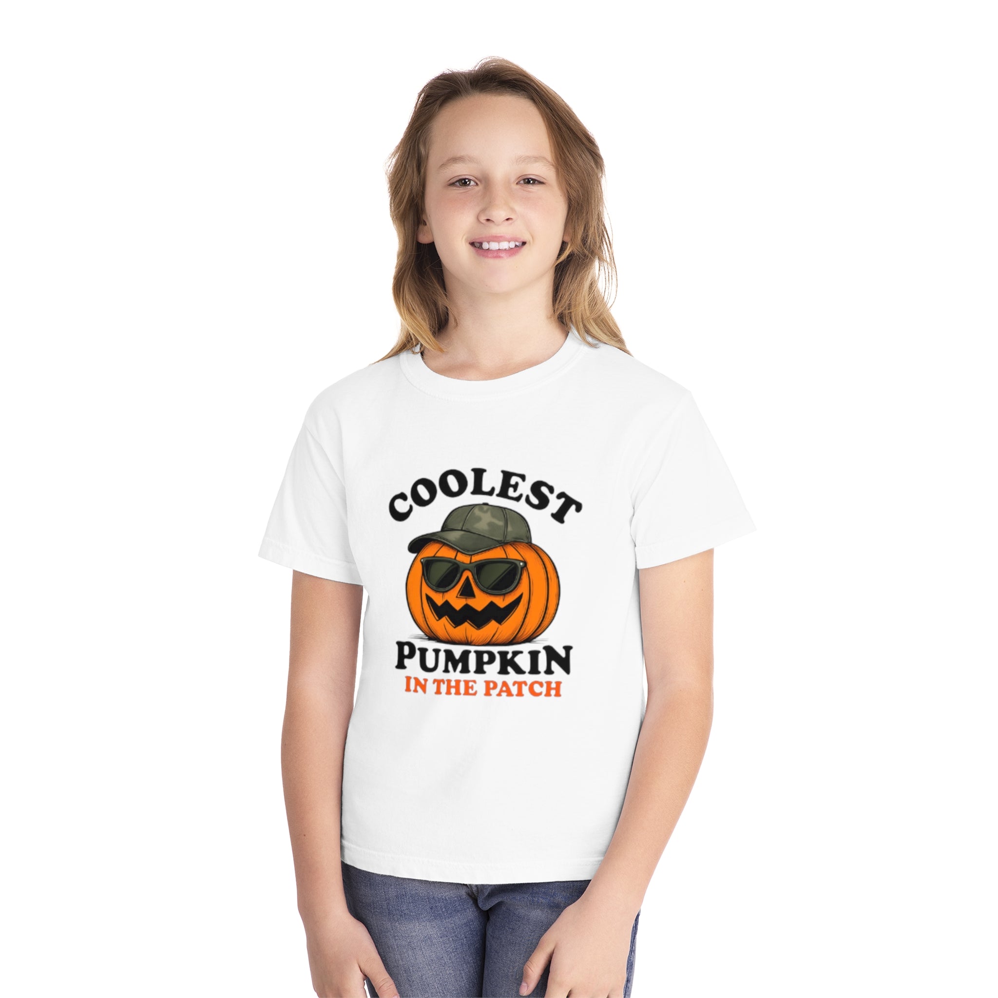 Coolest Pumpkin Youth Midweight Tee | Fun Halloween T-Shirt, Kids Costume, Fall Celebration Wear, Trick or Treat Shirt, Pumpkin Patch [...]
