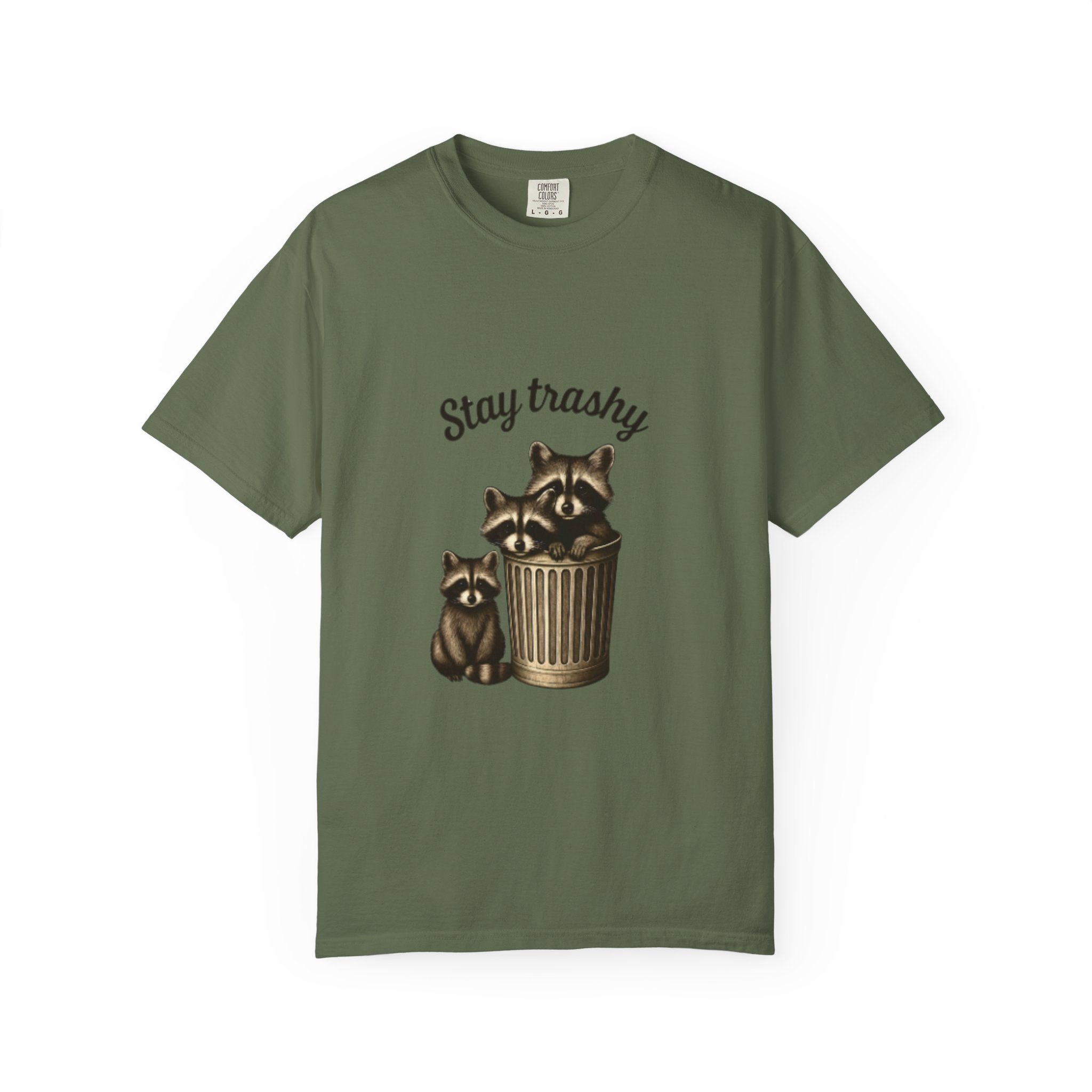 Stay Trashy Unisex T-Shirt, Funny Graphic Tee, Eco-Friendly Fashion, Gift for Raccoon Lovers, Casual Wear, Humor Shirt