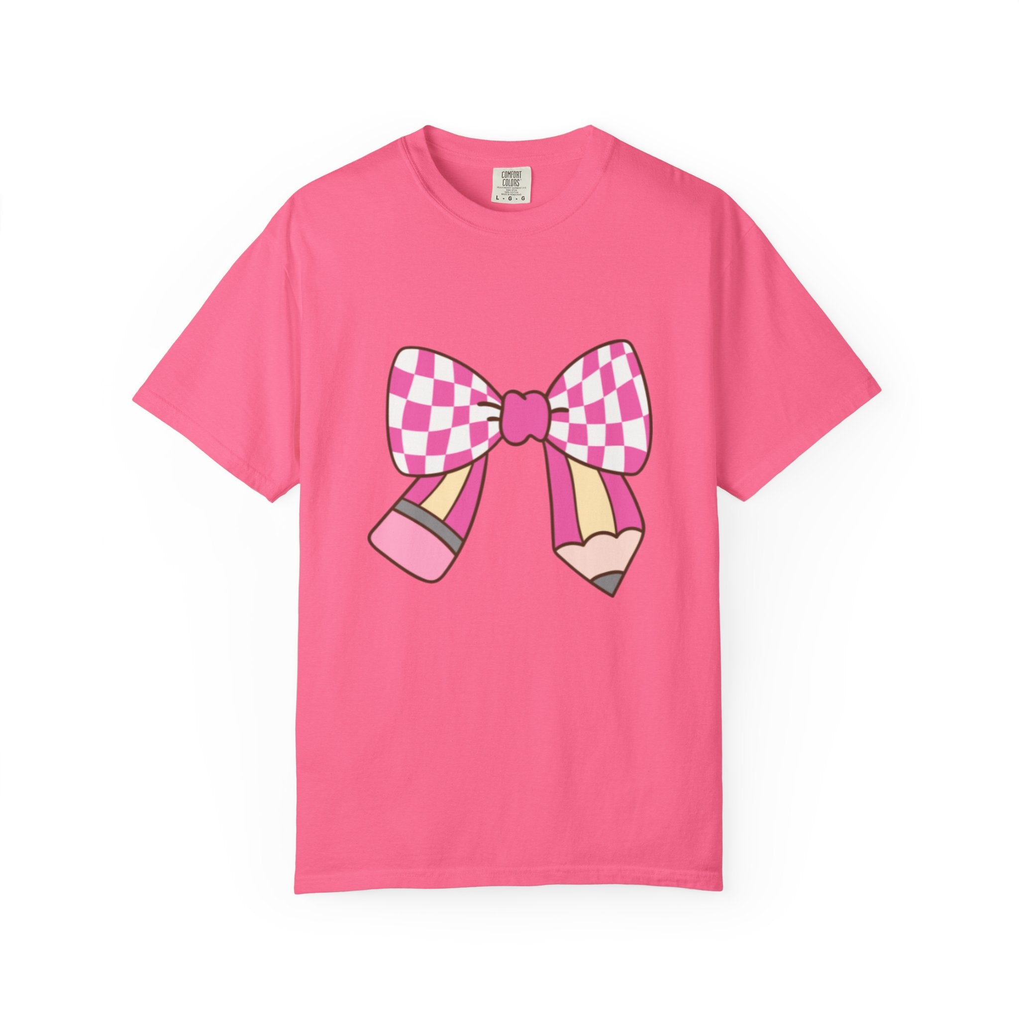 Cute Bow Graphic Unisex T-Shirt, Trendy Casual Tee for teachers, back to school, Unique Style