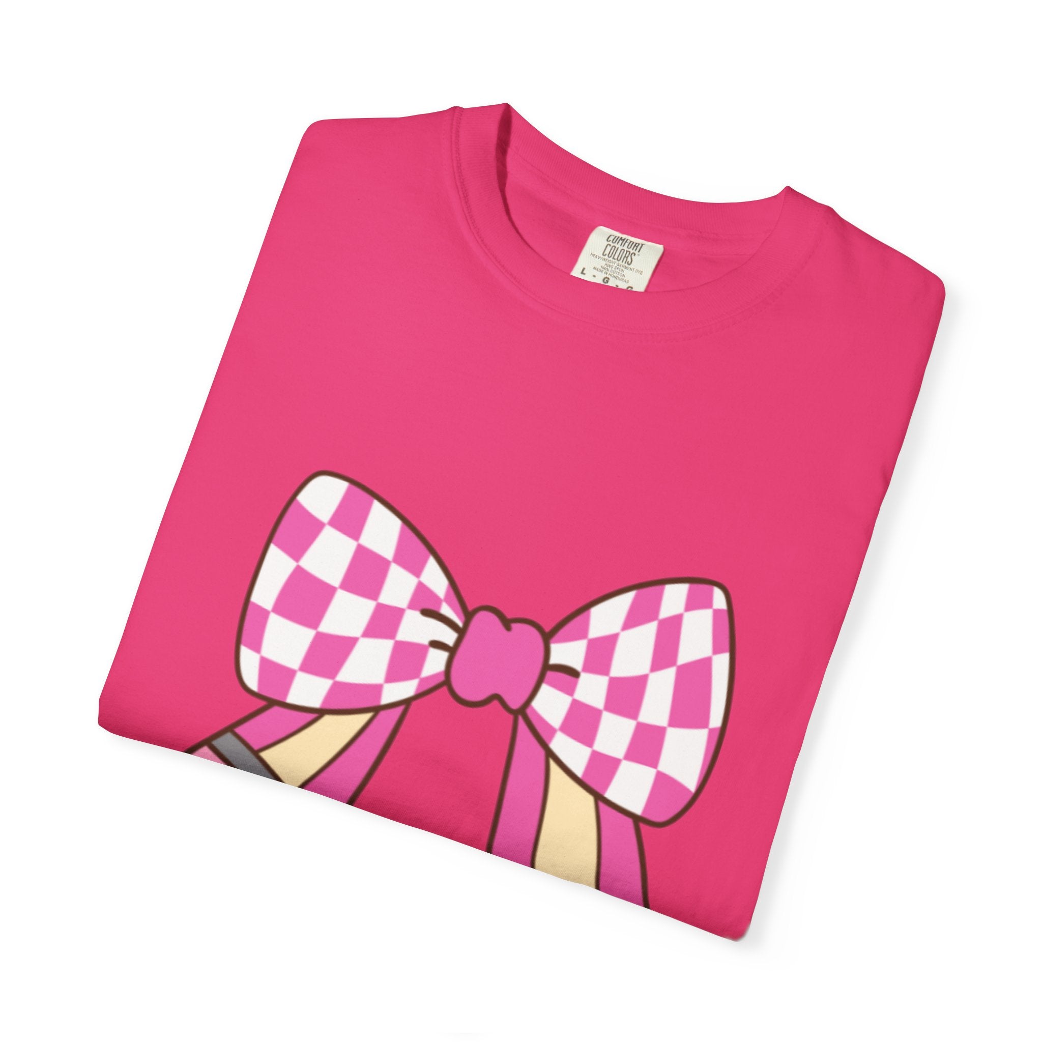 Cute Bow Graphic Unisex T-Shirt, Trendy Casual Tee for teachers, back to school, Unique Style