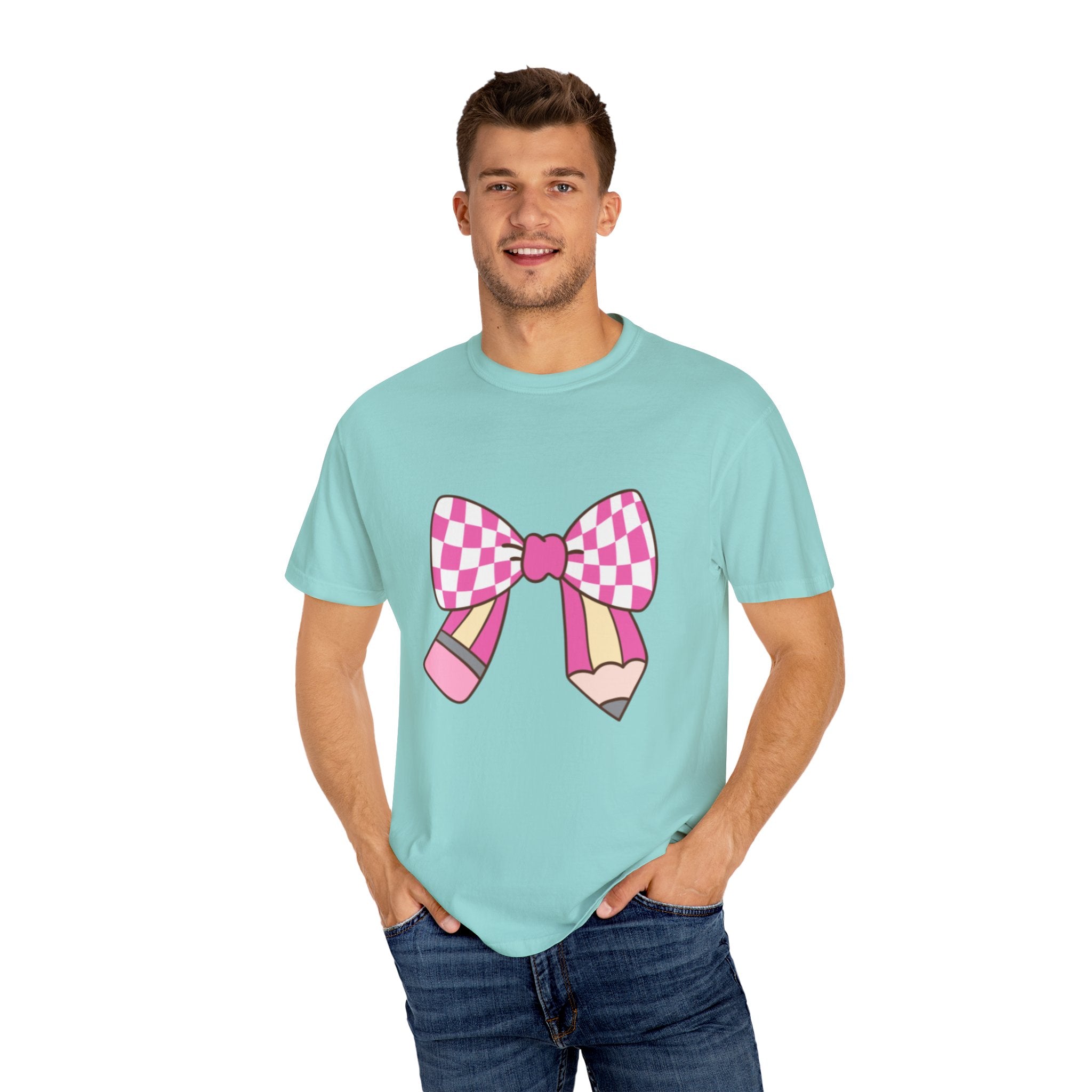 Cute Bow Graphic Unisex T-Shirt, Trendy Casual Tee for teachers, back to school, Unique Style