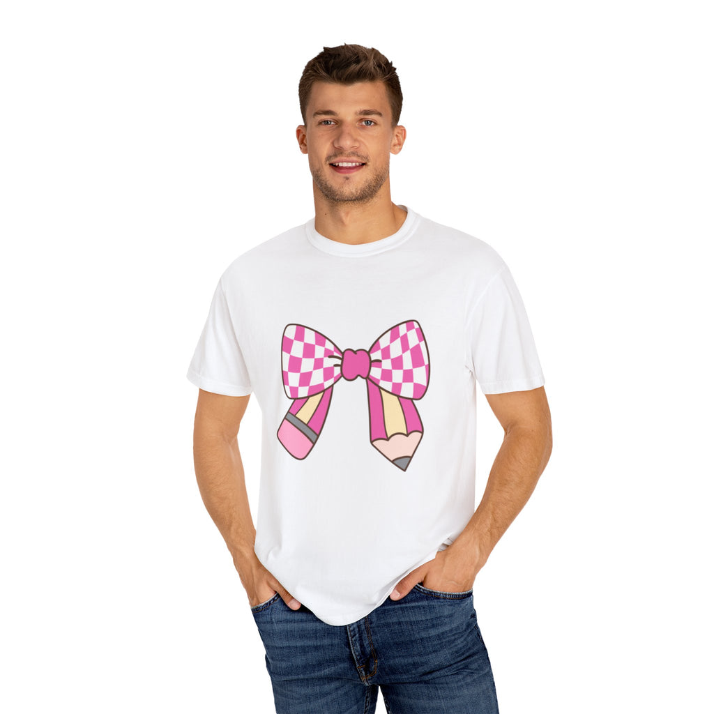 Cute Bow Graphic Unisex T-Shirt, Trendy Casual Tee for teachers, back to school, Unique Style