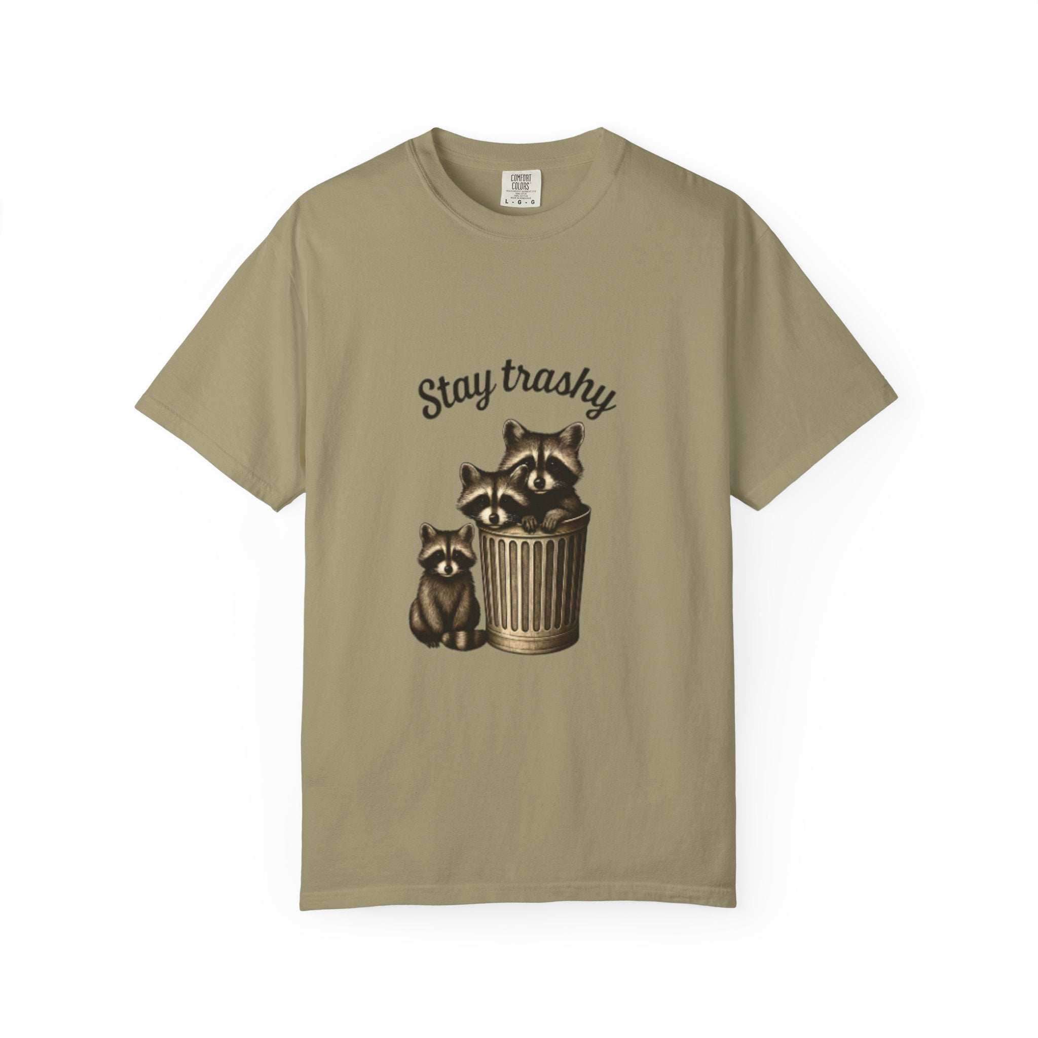Stay Trashy Unisex T-Shirt, Funny Graphic Tee, Eco-Friendly Fashion, Gift for Raccoon Lovers, Casual Wear, Humor Shirt