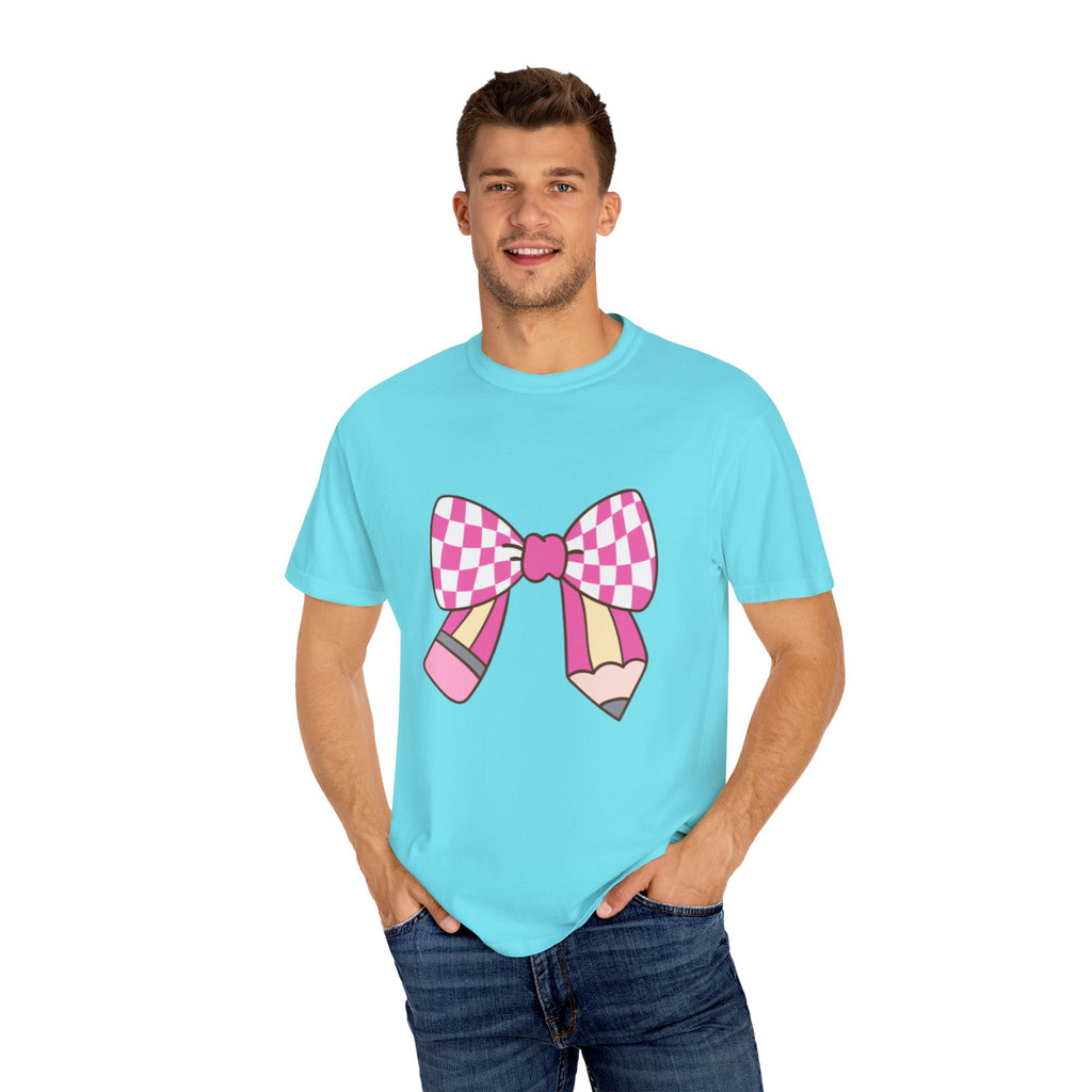 Cute Bow Graphic Unisex T-Shirt, Trendy Casual Tee for teachers, back to school, Unique Style