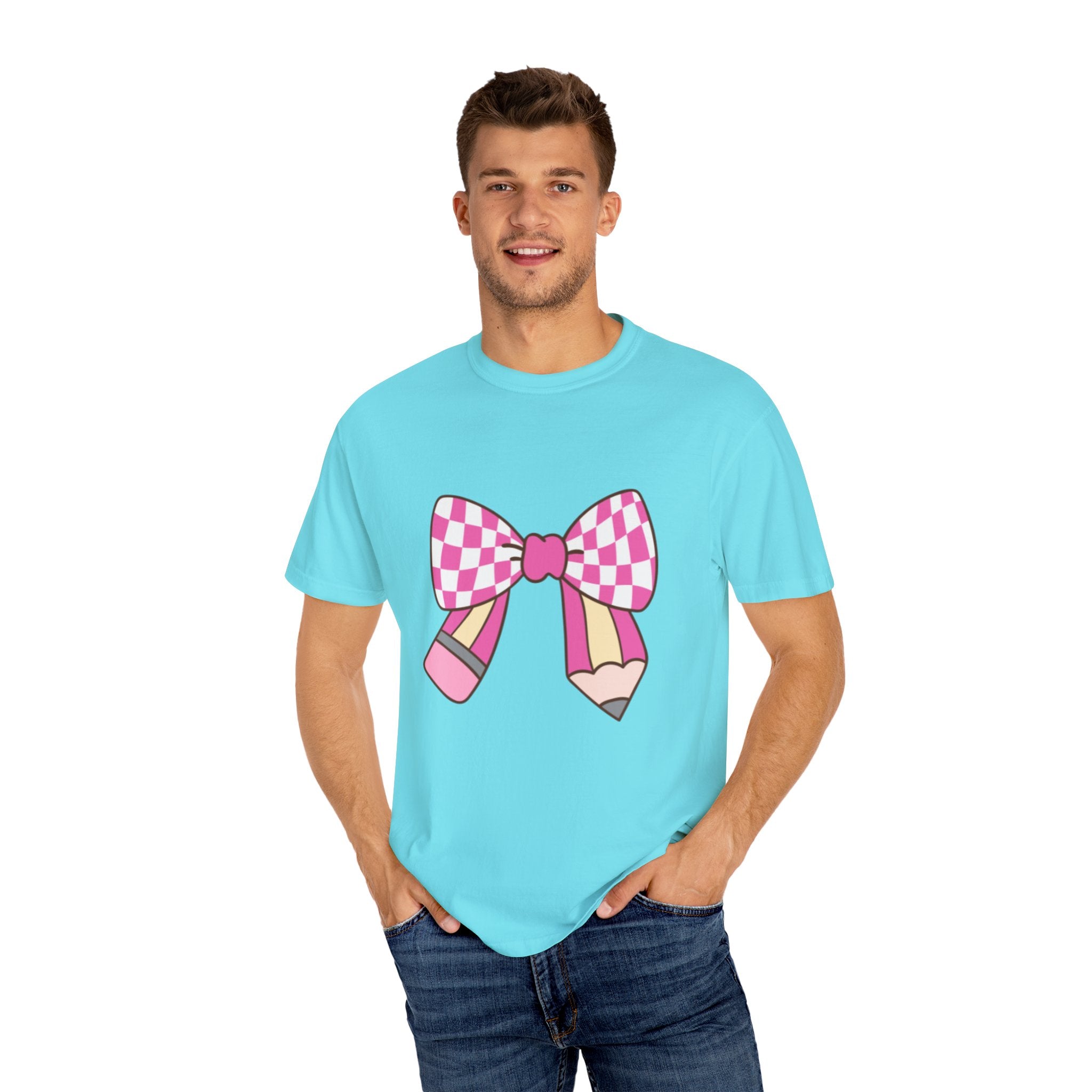 Cute Bow Graphic Unisex T-Shirt, Trendy Casual Tee for teachers, back to school, Unique Style