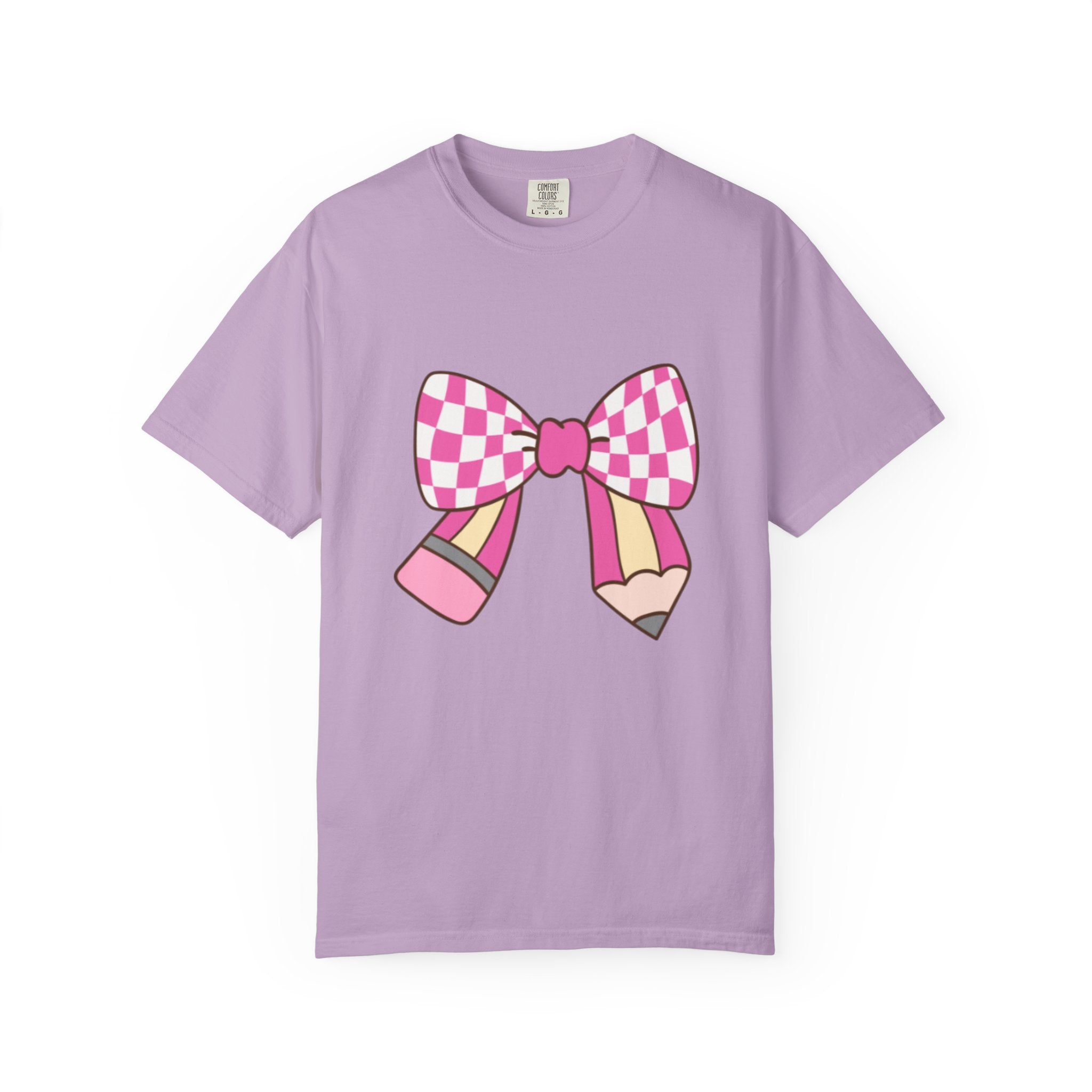 Cute Bow Graphic Unisex T-Shirt, Trendy Casual Tee for teachers, back to school, Unique Style