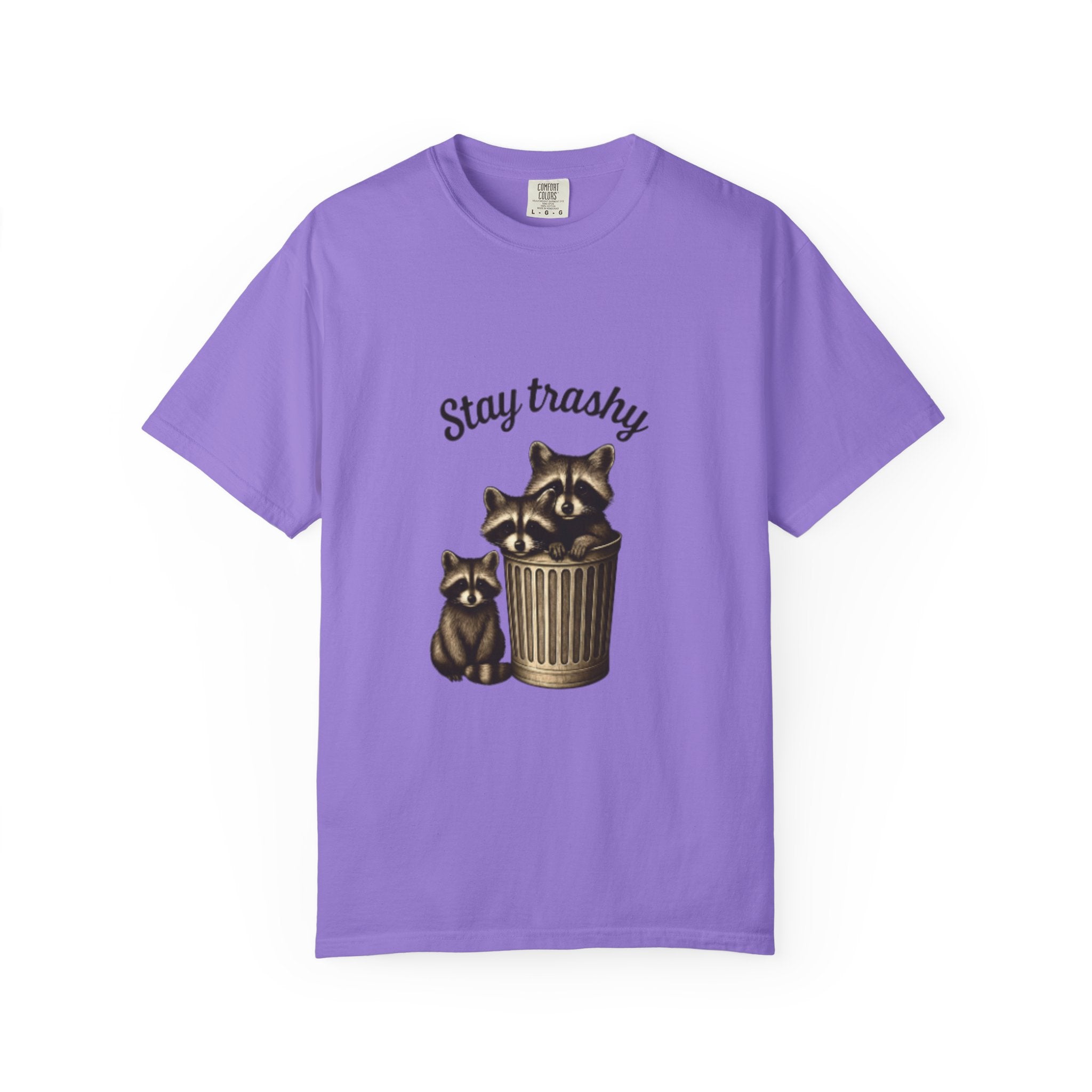 Stay Trashy Unisex T-Shirt, Funny Graphic Tee, Eco-Friendly Fashion, Gift for Raccoon Lovers, Casual Wear, Humor Shirt