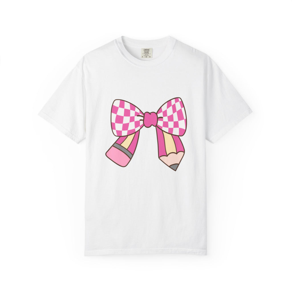 Cute Bow Graphic Unisex T-Shirt, Trendy Casual Tee for teachers, back to school, Unique Style