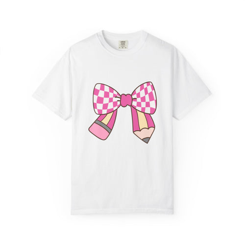 Cute Bow Graphic Unisex T-Shirt, Trendy Casual Tee for teachers, back to school, Unique Style