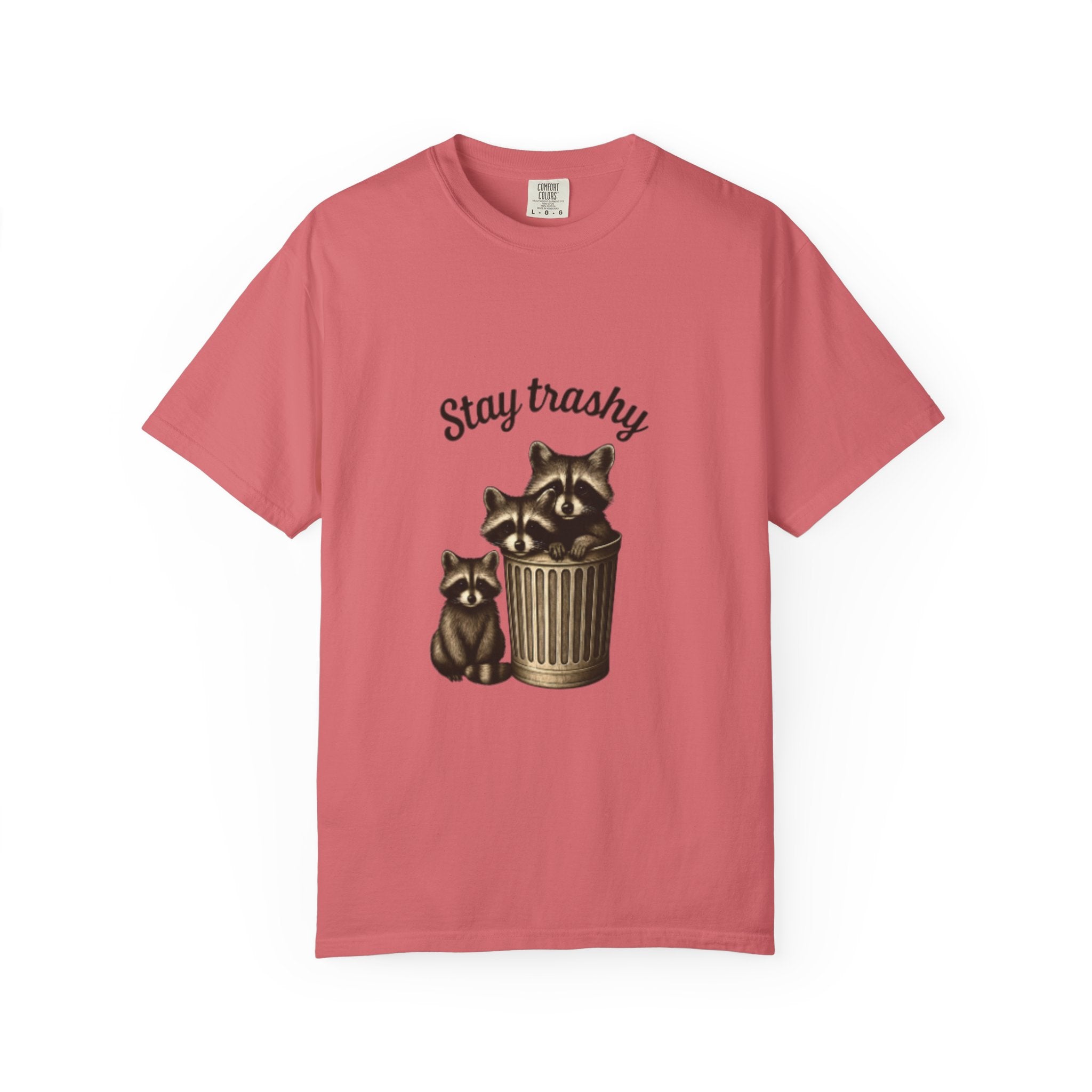 Stay Trashy Unisex T-Shirt, Funny Graphic Tee, Eco-Friendly Fashion, Gift for Raccoon Lovers, Casual Wear, Humor Shirt