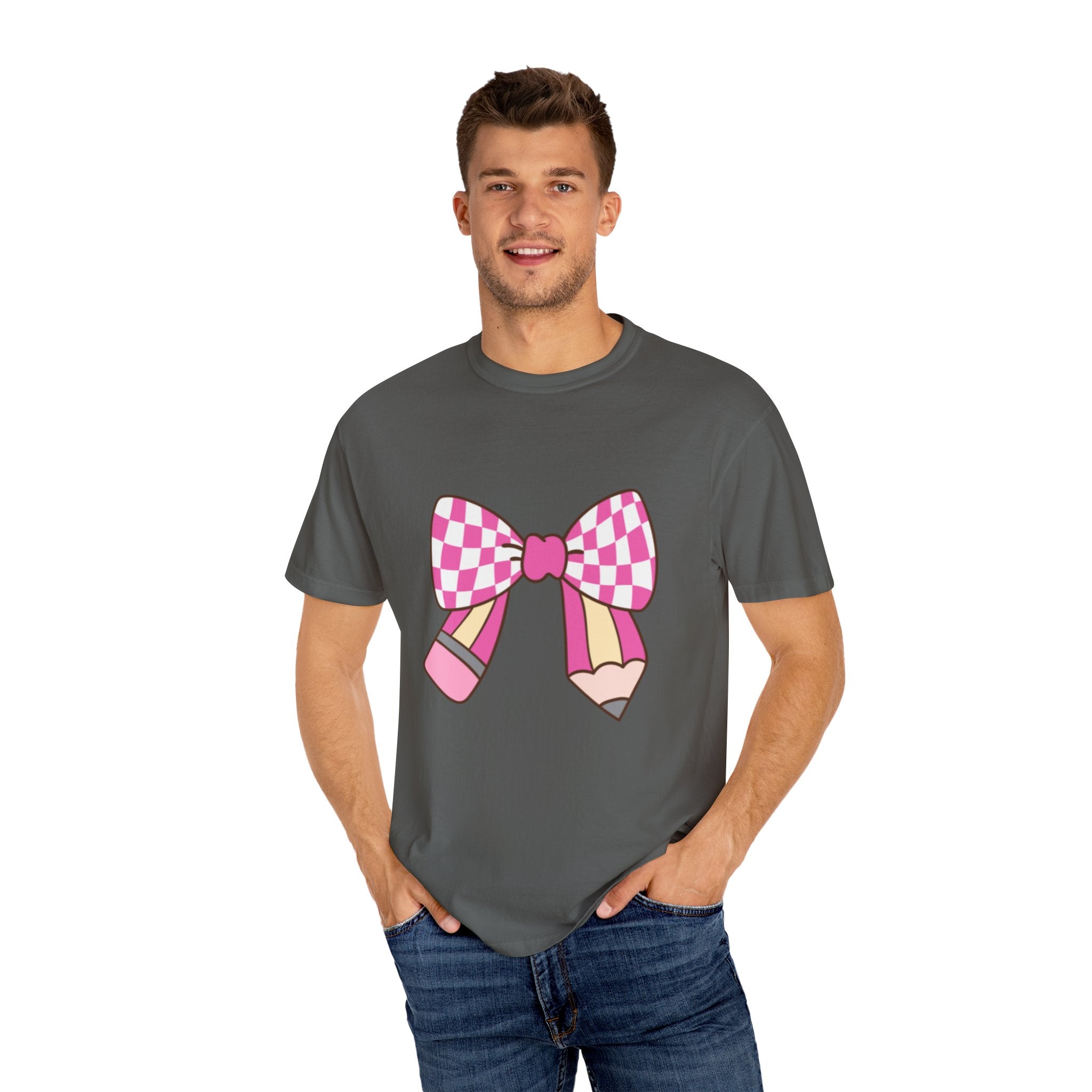 Cute Bow Graphic Unisex T-Shirt, Trendy Casual Tee for teachers, back to school, Unique Style