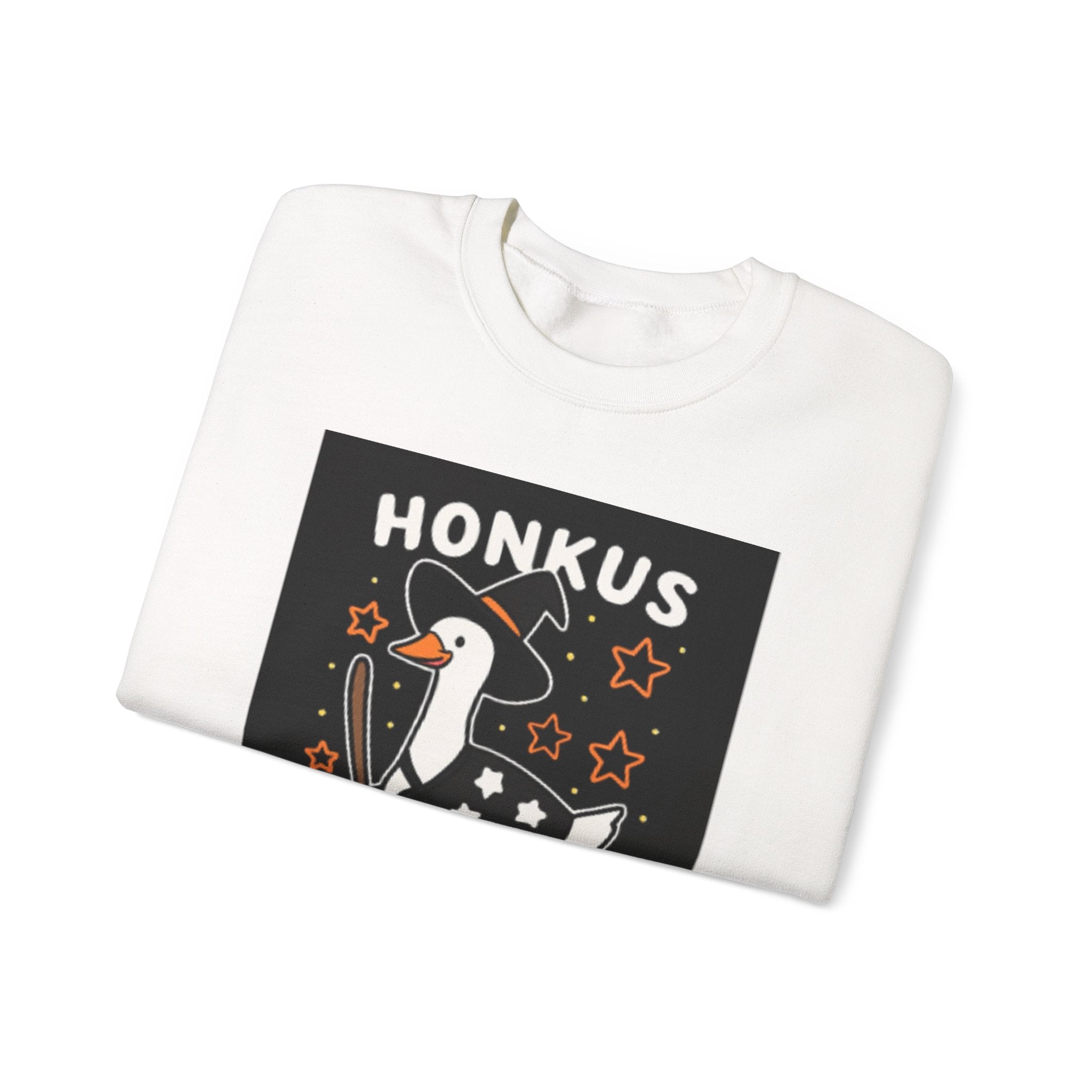 Whimsical Goose Sweatshirt - Honkus Ponkus, Funny Unisex Crewneck, Halloween Apparel, Gift for Animal Lovers, Cozy Fall Fashion